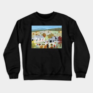 grandma moses - catching the thanksgiving turkey Crewneck Sweatshirt